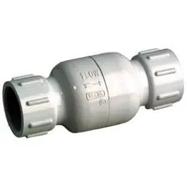 1-1/2-Inch Pvc Threaded Check Valve – Schedule 40 White 1