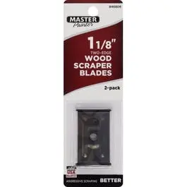 1-1/8" Dual-Edge Scraper Blades – 2-Pack For Paint & Surface Removal 1