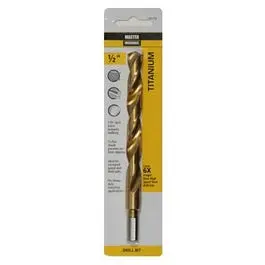 1/2" × 6" Titanium-Coated High-Speed Steel Drill Bit 1