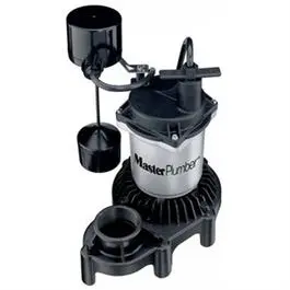 1/3-Hp Submersible Sump Pump – Zinc And Plastic Housing, 3600 Gph 1