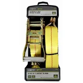 1.5-Inch × 15-Foot Ratchet Tie-Down Strap With Hooks 1