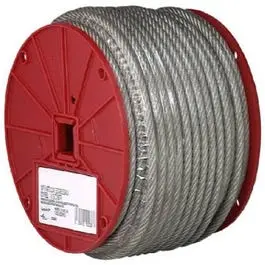 1/8-Inch Clear Vinyl Aircraft Cable – 7X7 Construction, 250-Foot Spool 1