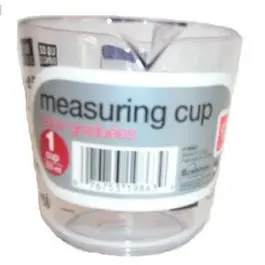 1-Cup Clear High-Impact Plastic Measuring Cup 1