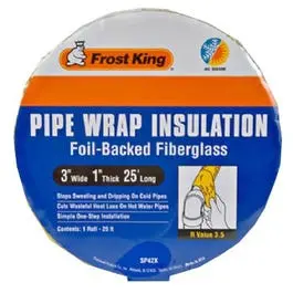 1-Inch × 3-Inch × 25-Foot Fiberglass Pipe-Wrap Insulation 1