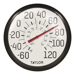 13.25-Inch White Outdoor Dial Thermometer 1