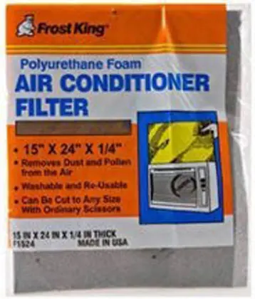 15" X 24" X 1/4" Foam Hvac Air Filter – Washable And Reusable Design 1