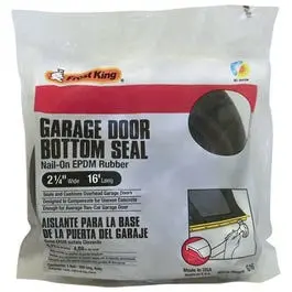 16-Foot Black Garage Door Bottom Seal – Compatible With Wooden Doors 1