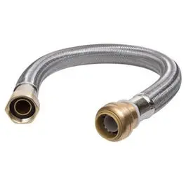 18-Inch Lead-Free Stainless Steel Water Heater Hose – 3/4" X 3/4" Fip 1
