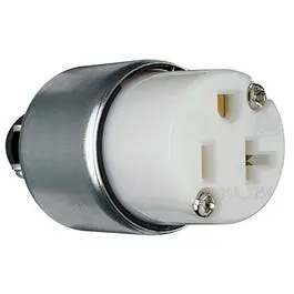 20-Amp White Armored Cable Connector 1