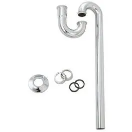 20-Inch Chrome S-Trap For Lavatory Floor Drains – 1.25-Inch O.D. Slip Joint 1