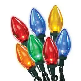 25-Light C9 Multi-Color Transparent Led Christmas Lights – Vibrant Holiday Lighting 1
