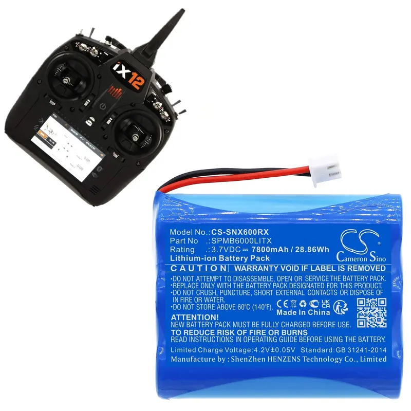 3.7V Li-Ion 7800Mah Remote Control Battery For Spektrum Tx Ix12, Nx6, And Spmb6000Litx Transmitters 1