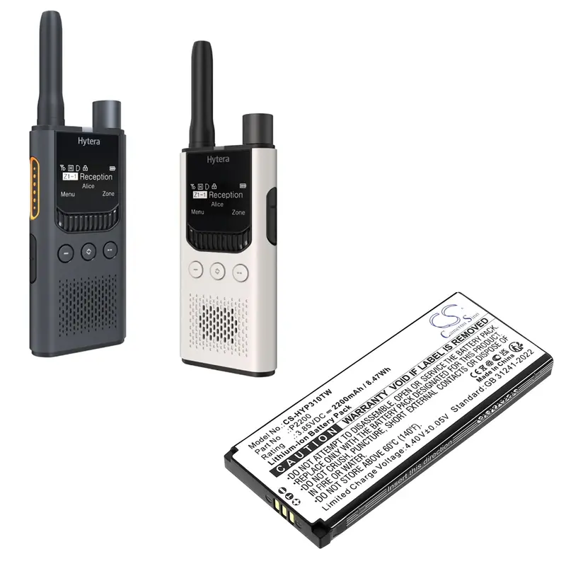 3.85V Li-Ion 2200Mah Two-Way Radio Battery Compatible With Hytera Hyt-S1 And Hyt-S1 Pro Radios 1