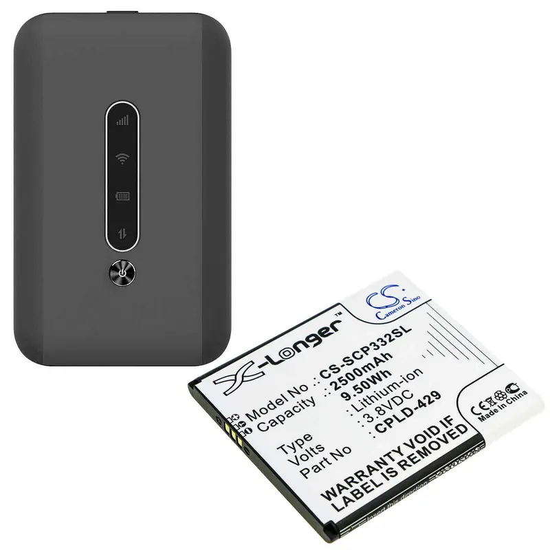3.8V 2500Mah Li-Ion Hotspot Battery For Coolpad Surf Wifi 4G Devices – Cpld-429, Cp332A (9.50Wh) 1