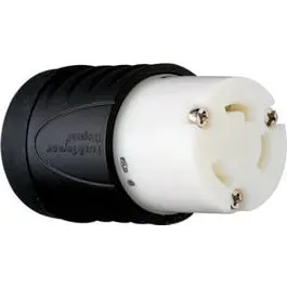 30-Amp 250-Volt Locking Power Connector – Black And White Housing 1