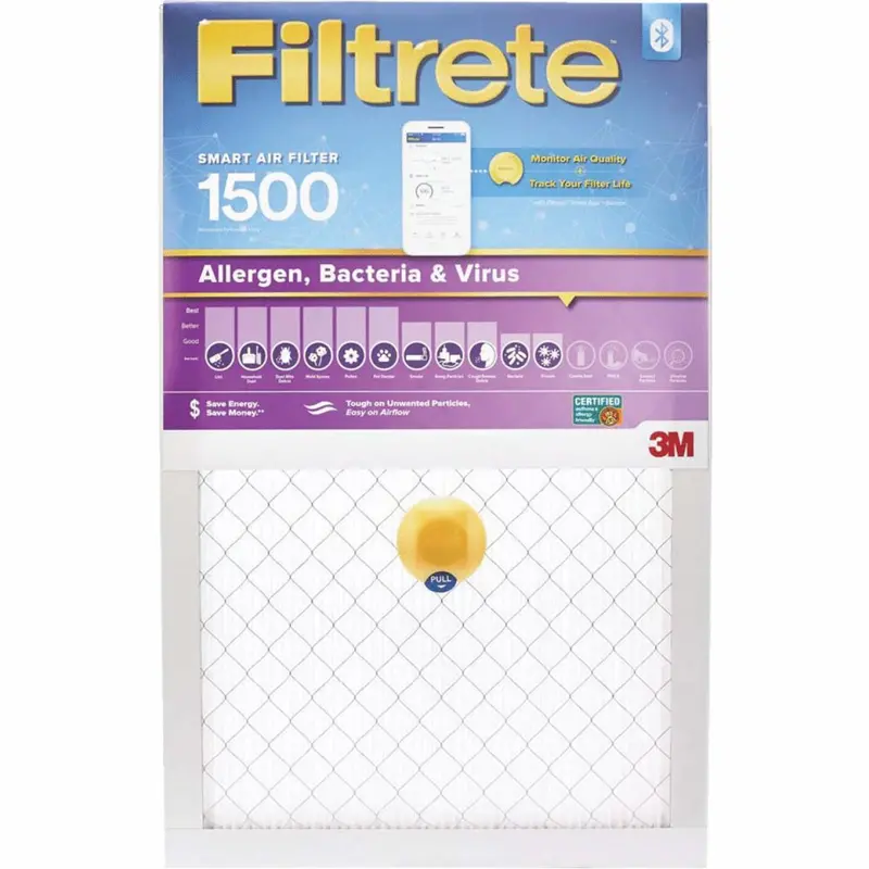 3M Filtrete 16" X 20" X 1" Smart Furnace Filter – Mpr 1500, Allergen & Virus Defense 1