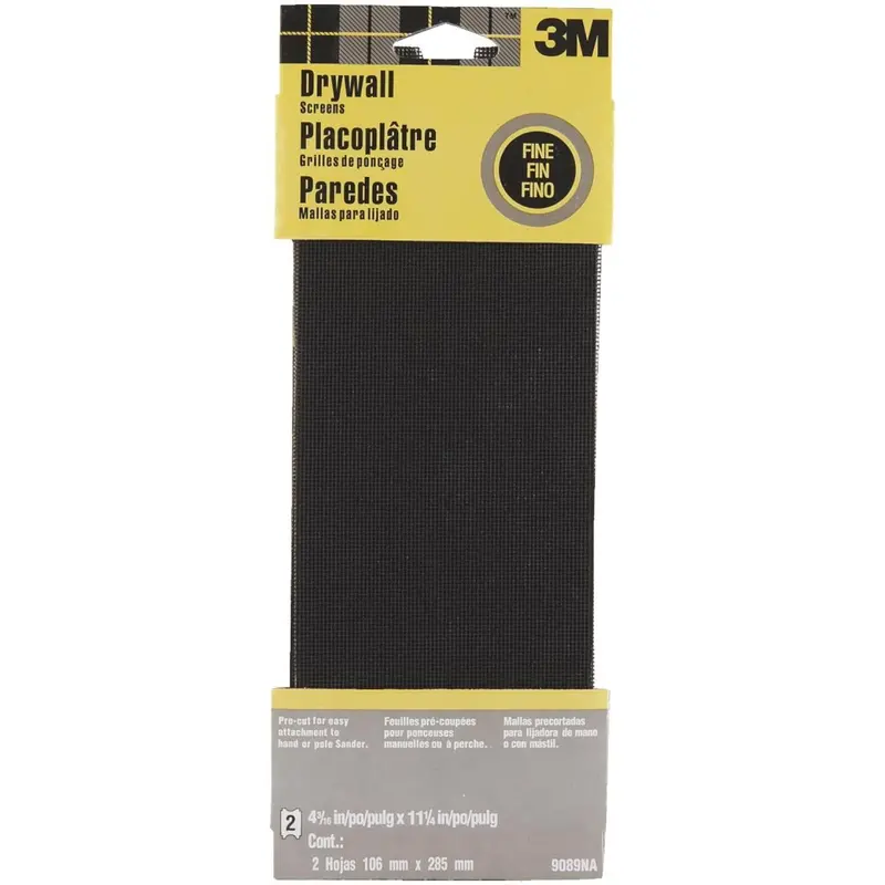 3M Precut Drywall Sanding Screen – 4-3/16 X 11-1/4 Inches, Fine Grade (2-Pack) 1