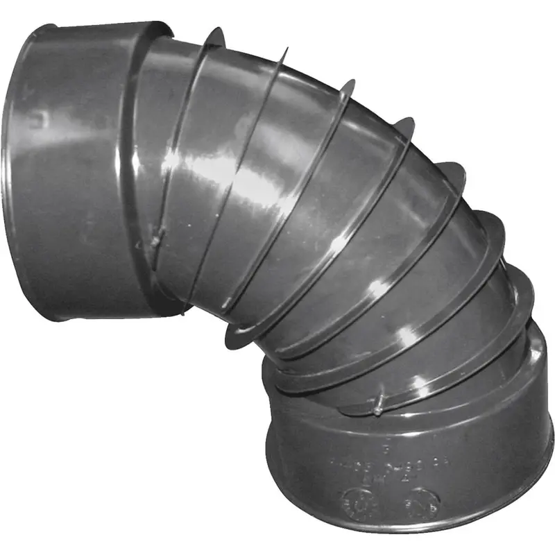4-Inch 90-Degree Corrugated Plastic Elbow For Basement Drainage 1