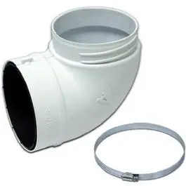 4-Inch Plastic Dryer Vent Quick-Fit Elbow For Compact Duct Routing 1