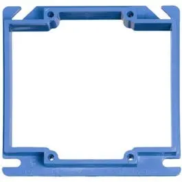 4-Inch Square 2-Gang Pvc Electrical Box Cover – 1/2-Inch Rise 1