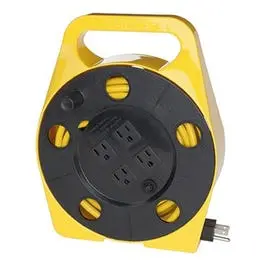 4-Outlet 25-Foot Cord Reel With Built-In Circuit Protection 1