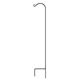 48-Inch Black Steel Single Shepherd’S Hook 1