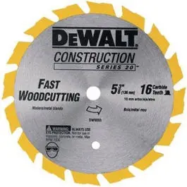 5-3/8-Inch Cordless Saw Blade – 16-Tooth Carbide-Tipped For Rough Cutting 1