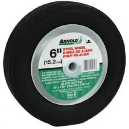 6-Inch Symmetrical Steel Lawn Mower Replacement Wheel 1