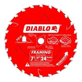 7-1/4-Inch Carbide-Tipped Decking & Framing Saw Blade – 24 Tpi 1