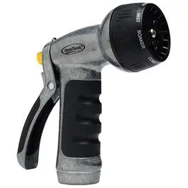 7-Setting Adjustable Metal Hose Nozzle With Ergonomic Grip 1