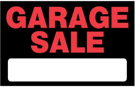 8" X 12" Black-And-Red Garage Sale Sign – Weather-Resistant Cardstock 1