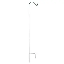 84-Inch Black Steel Single Shepherd’S Hook 1