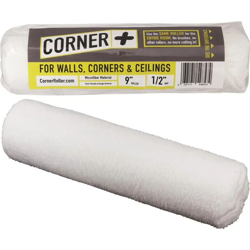 9" Corner Paint Roller Cover – 1/2" Microfiber Nap 1
