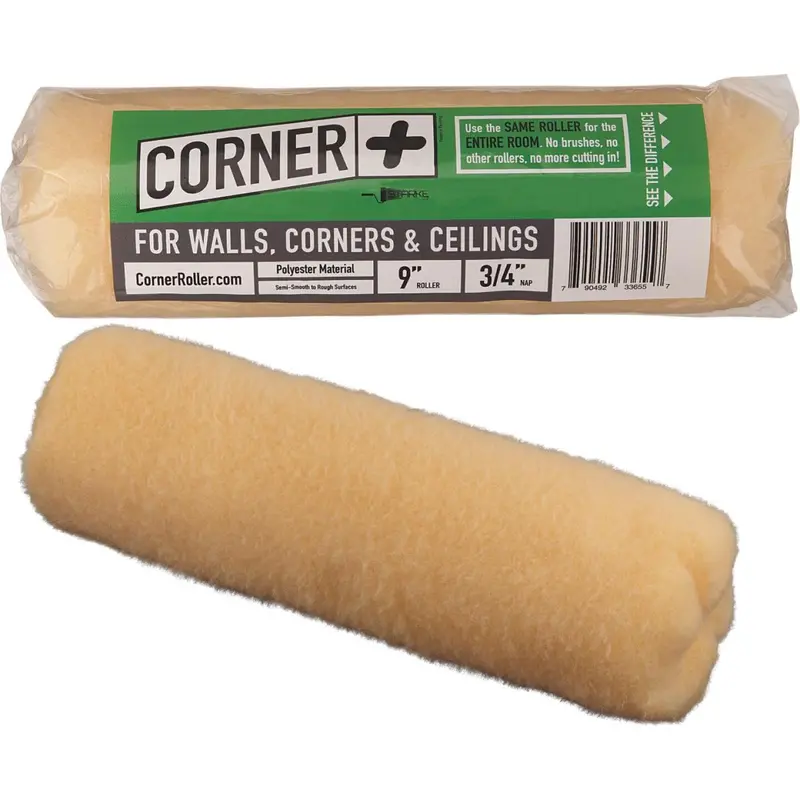 9" Corner Paint Roller Cover – 3/4" Knit Nap 1