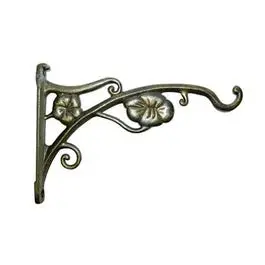 9-Inch Antique Gold Aluminum Hanging Plant Bracket 1