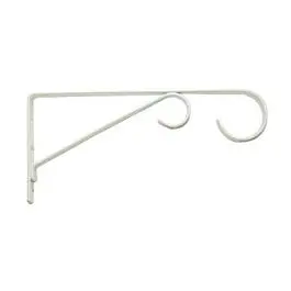 9-Inch White Powder-Coated Steel Hanging Plant Bracket 1