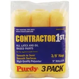 9-Inch X 3/8-Inch Nap Contractor-Grade Paint Roller Covers – 3-Pack 1