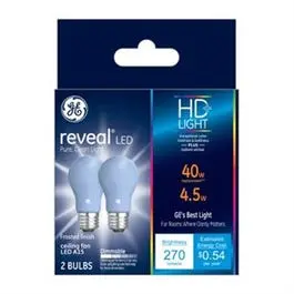 A15 Frosted Led Ceiling Fan Bulbs – Pure White, 270 Lm, 4.5W (2-Pack) 1