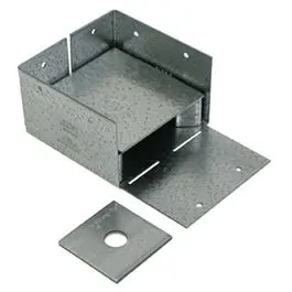 Adjustable Steel Post Base – 1" Standoff Height, 16-Gauge, Fits 4×4 Posts 1