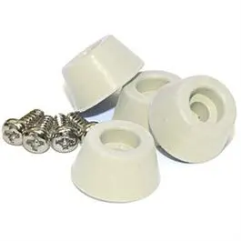 Almond-Colored Screw-On Rubber Bumpers – 5/8" Diameter, 4-Pack 1