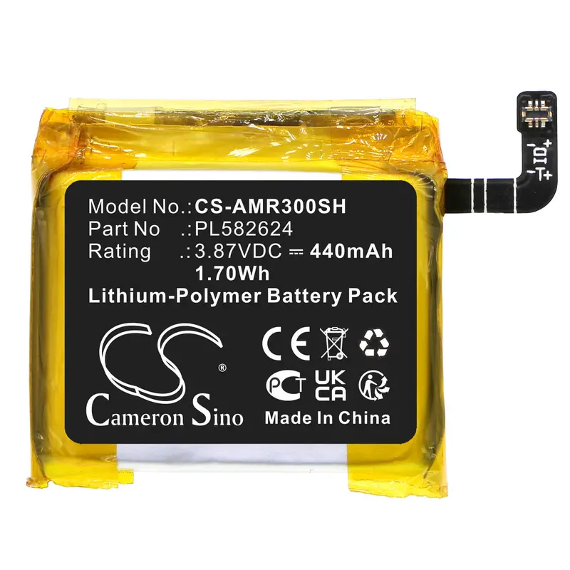 Amazfit Smartwatch Battery – 3.87V Li-Polymer, 440Mah, 1.70Wh (Pl582624, A2039, A2040) 1