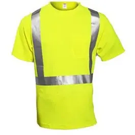 Ansi Class Ii Hi-Visibility T-Shirt – Lime Yellow, Large, Reflective Safety Apparel 1