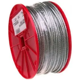 Apex Galvanized Aircraft Cable – 1/16-Inch Diameter, 500-Foot Roll, 7×7 Construction 1