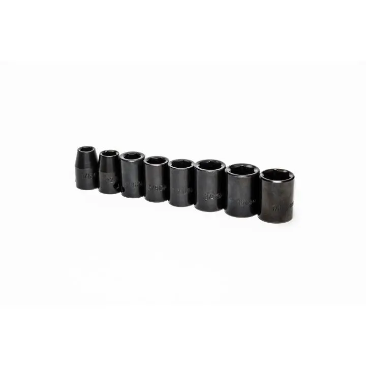 Apex Tool Group 1/2" Drive 6-Point Impact Sae Socket Set – 8-Piece 1