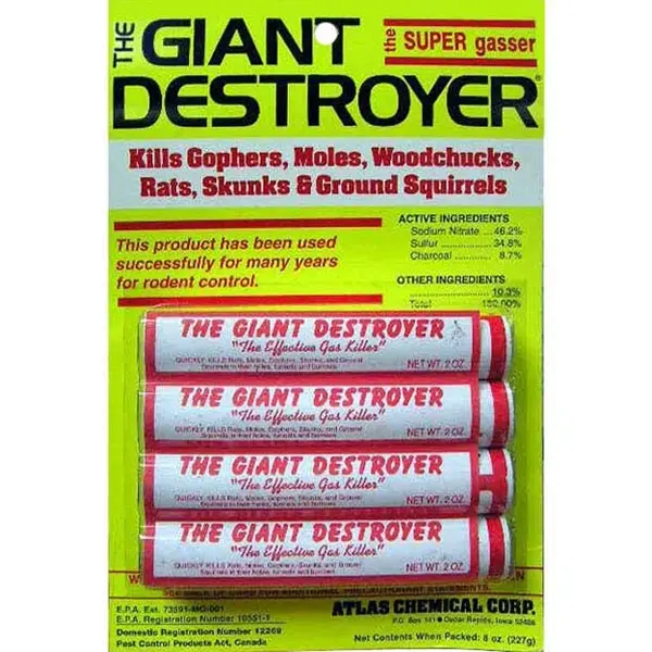 Atlas Giant Destroyer Mole Repellent Smoke Pellets 1
