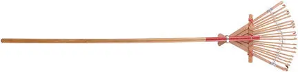 Bamboo Shrub Rake – 10-Inch Flexible Tine Garden Tool 1