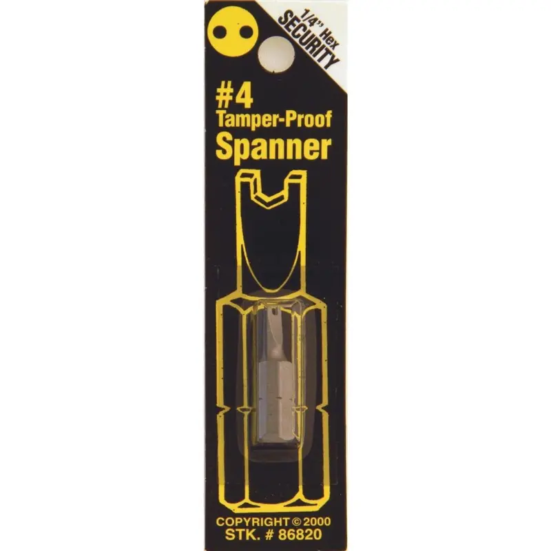Best Way Tools #4 Security Spanner Bit: 1-Inch Hex + 1/4-Inch Hex Screwdriver Combo 1