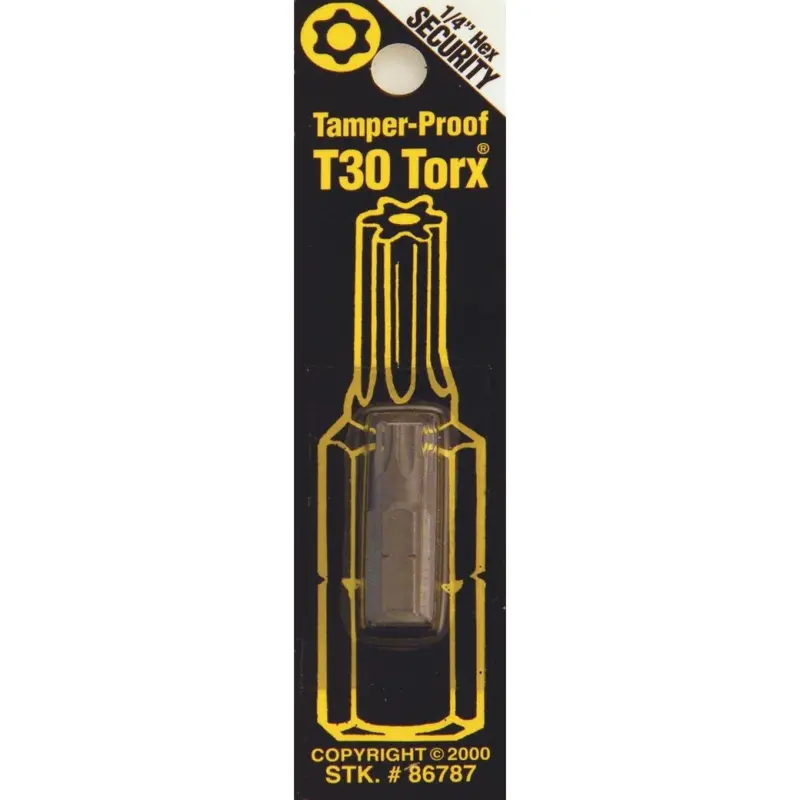Best Way Tools T30 Tamper-Resistant Torx Security Bit – 1" Length, 1/4" Hex Shank 1