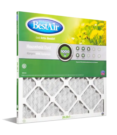 Bestair B1-2020-8-12 Pleated Hvac Filter – Merv 8, 20" × 20" × 1" 1