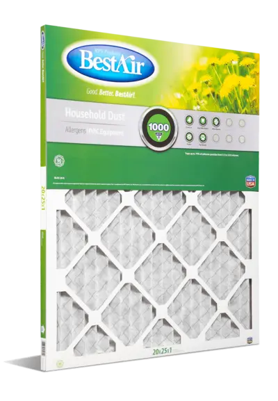Bestair B1-2025-8-12 Pleated Hvac Filter – Merv 8, 20" × 25" × 1" 1